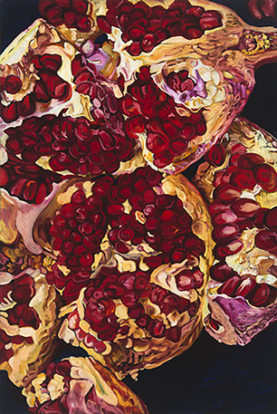 Pomegranate, oil on canvas painting by Logan Bruce