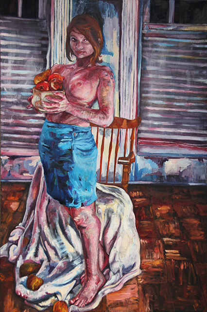 Sharp, oil on canvas painting by Logan Bruce