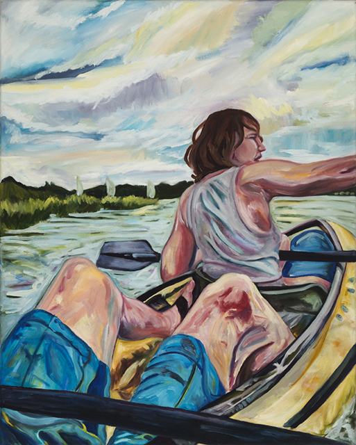 Canoe, painting by Logan Bruce