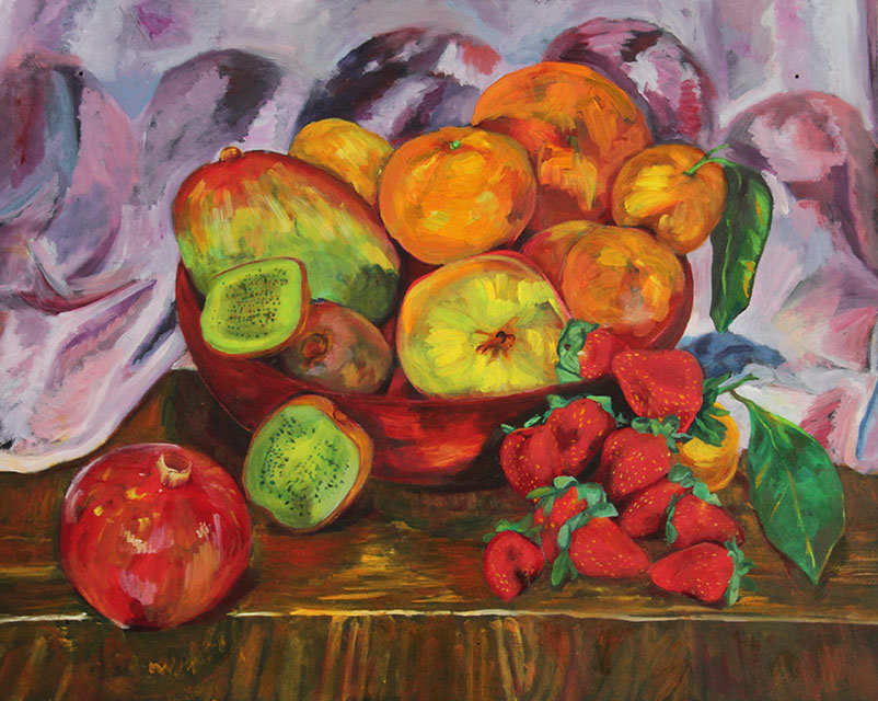 Stilled Life, oil on board painting by Logan Bruce